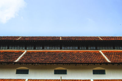 Low angle view of house against sky