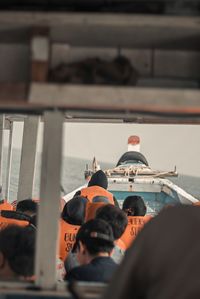 Passengers on a traditional ship