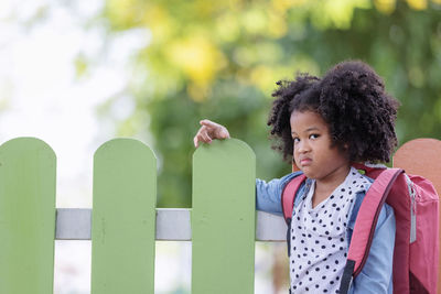 Portrait of a girl looking away