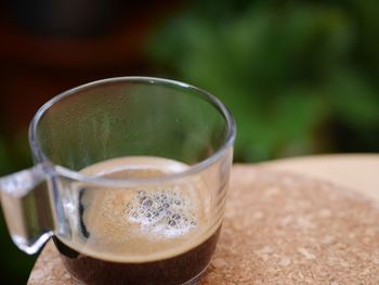 Close-up of drink on table