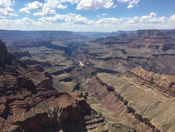 High angle view of dramatic landscape