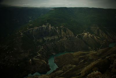 Scenic view of mountain range