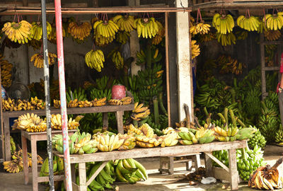 Fresh bananas at the traditional market