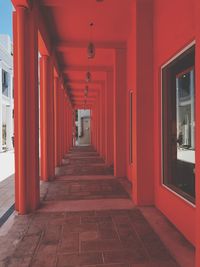 Empty corridor of building