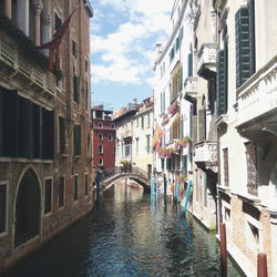 Canal amidst buildings in city