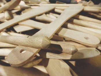 Close-up of wooden objects