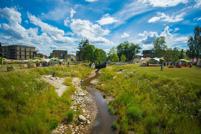 Panoramic view of landscape against sky