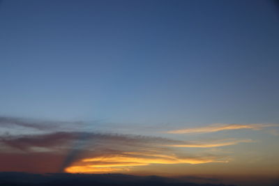 Scenic view of dramatic sky during sunset