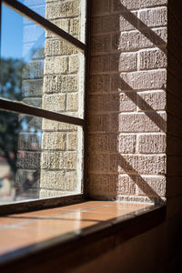 Close-up of window on wall