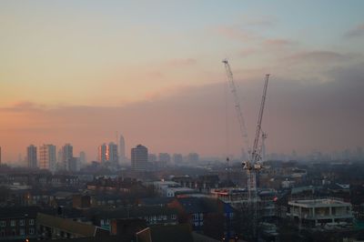 City at sunset