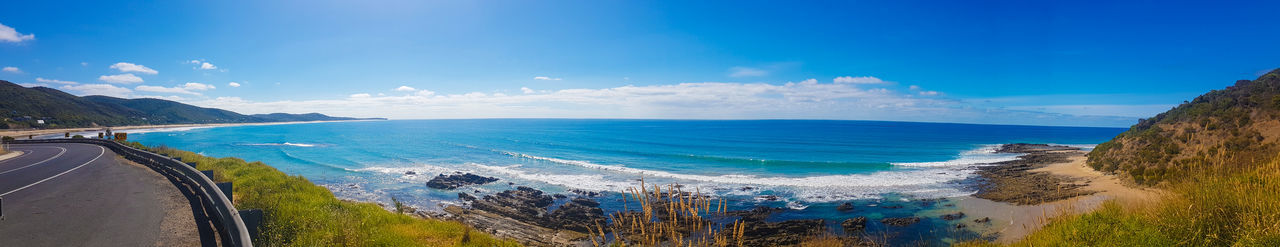 Panoramic view of beach against sky