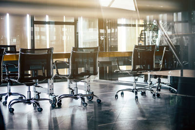 View of business meeting room 