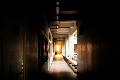 Empty corridor of building