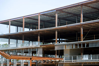 Low angle view of modern building against sky