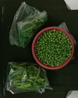 Directly above shot of vegetables in container