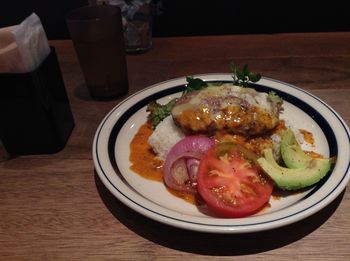 Close-up of served food