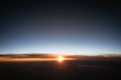 Low angle view of sky at sunset