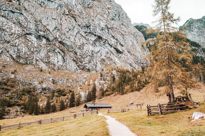 Scenic view of rocky mountains