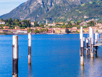 Scenic view of sea against mountains