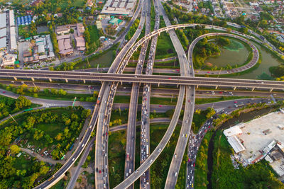 High angle view of elevated road