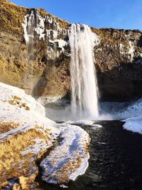 View of waterfall in iceland