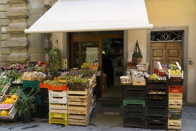 View of market stall