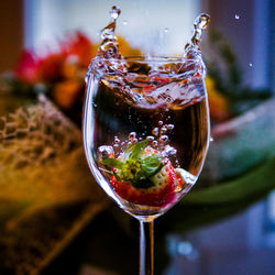 Close-up of drink in glass