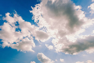 Low angle view of clouds in sky