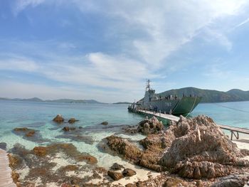 Scenic view of sea against sky