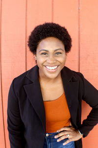 Portrait of a smiling young woman