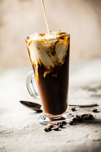 Close-up of drink on table