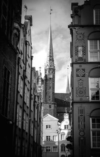 Low angle view of buildings in city