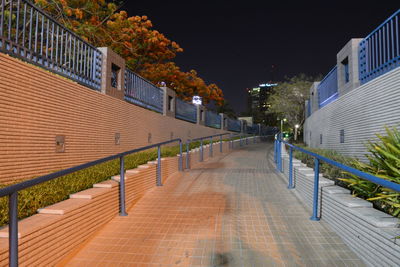 Narrow alley along buildings