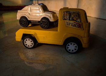 Close-up of toy car