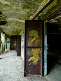 Interior of abandoned building