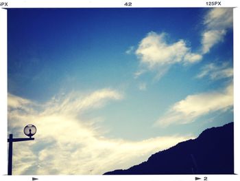 Low angle view of cloudy sky