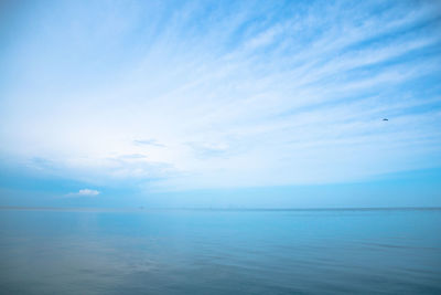 View of calm blue sea against the sky