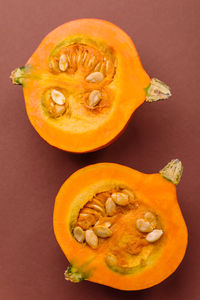 Directly above shot of pumpkin