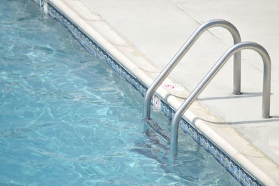 High angle view of swimming pool