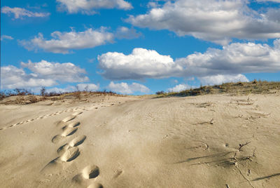 Scenic view of desert against sky