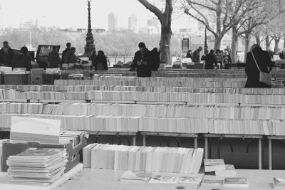 People at books exhibition