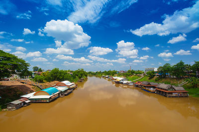 Panoramic view of buildings against sky