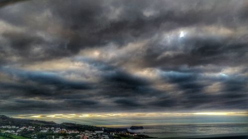 Dramatic sky over city