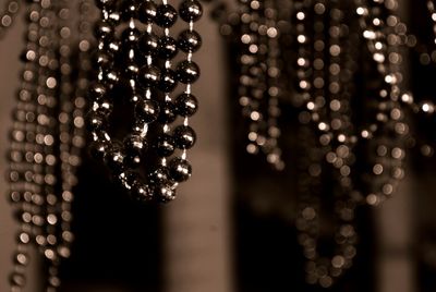 Close-up of christmas decoration hanging