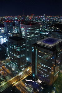 Buildings in shinjuku, tokyo at night