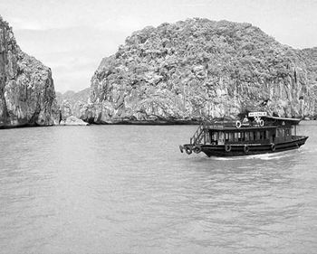 View of boats in sea