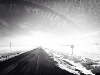 Scenic view of snow covered landscape