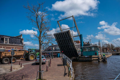 Panoramic view of ship against sky