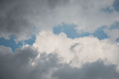 Low angle view of cloudy sky