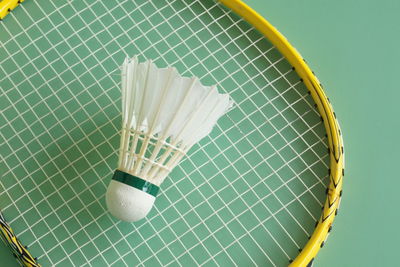High angle view of ball on table against the background